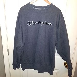 Champion Mens Sweater Gray 2XL.